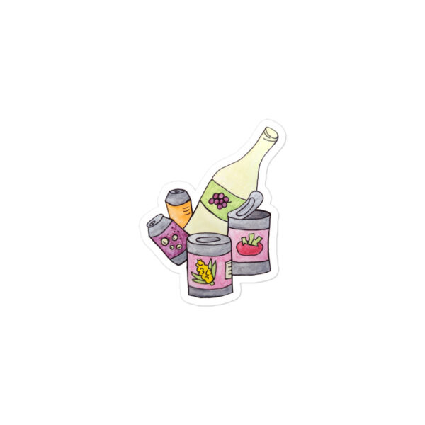 Glass and Cans Recycling Label - Image 2